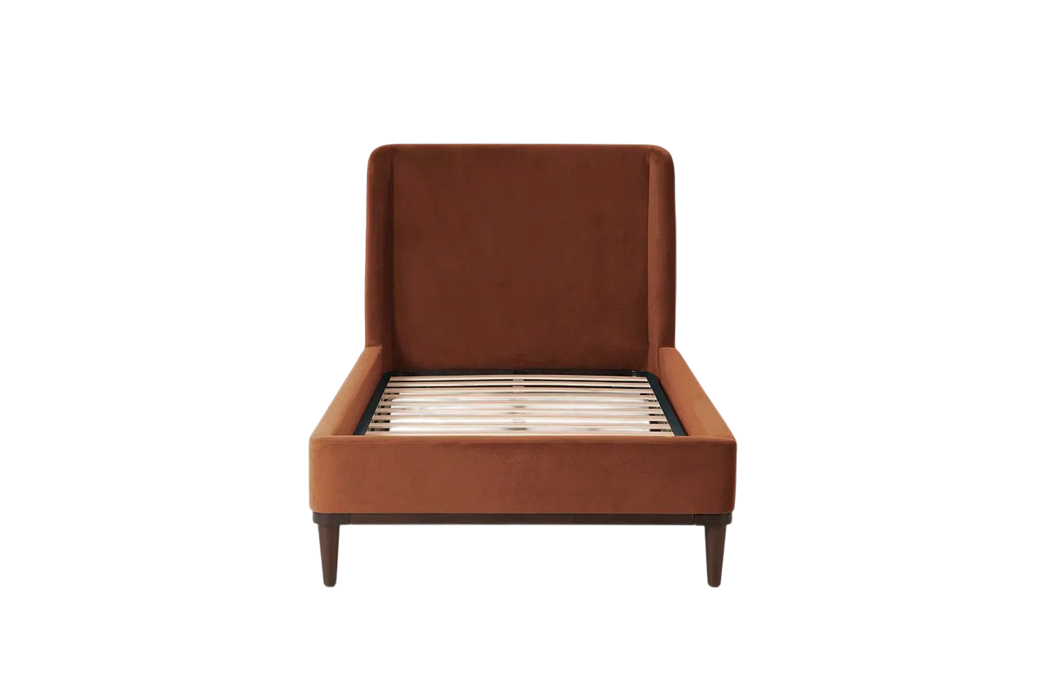 Ava Single Bed Velvet Umber
