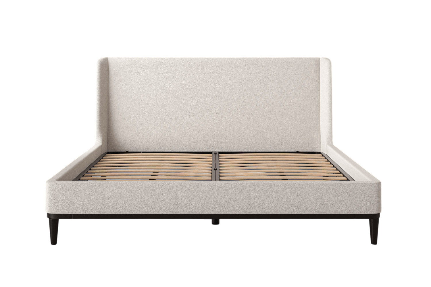 Ava Super King Bed — Boucle Ivory