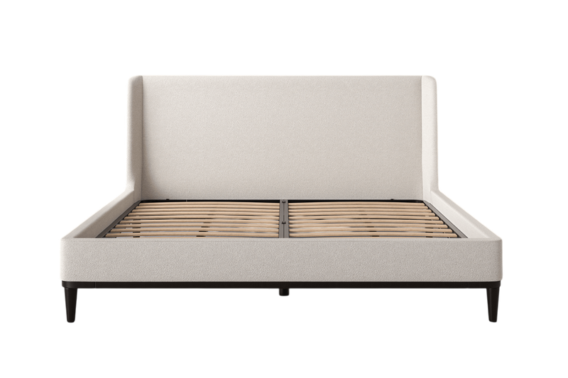 Ava Super King Bed — Boucle Ivory