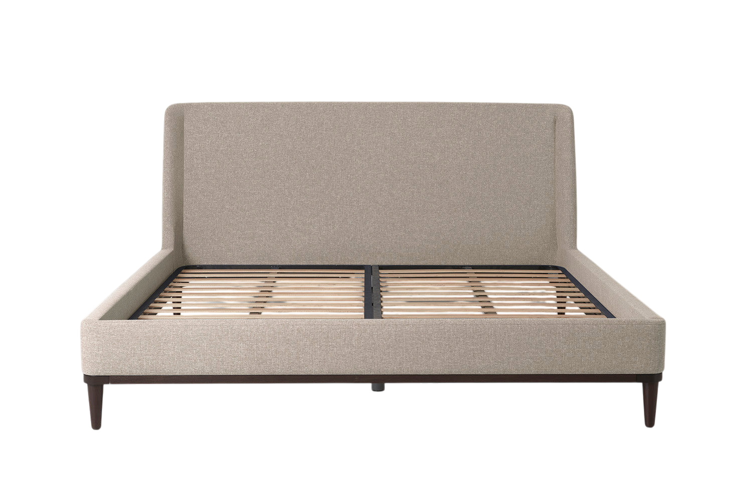 Ava Super King Bed — Linen Pumice