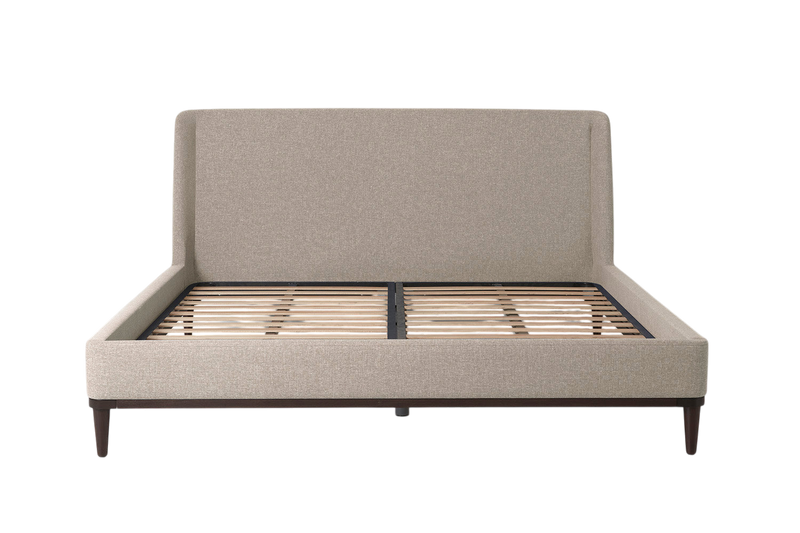 Ava Super King Bed — Linen Pumice