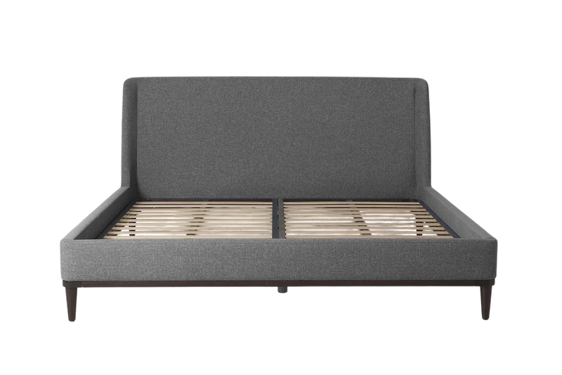Ava Super King Bed — Linen Stone