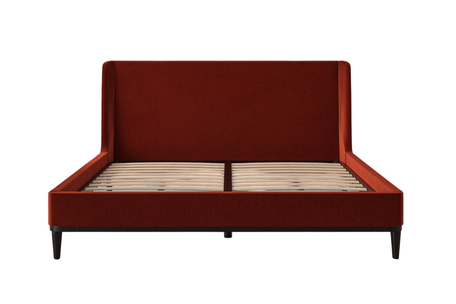 Ava Super King Bed — Mottled Velvet Harissa