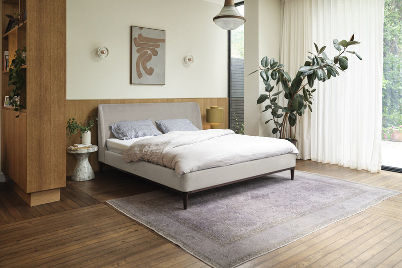 Ava Super King Bed Velvet Bone lifestyle