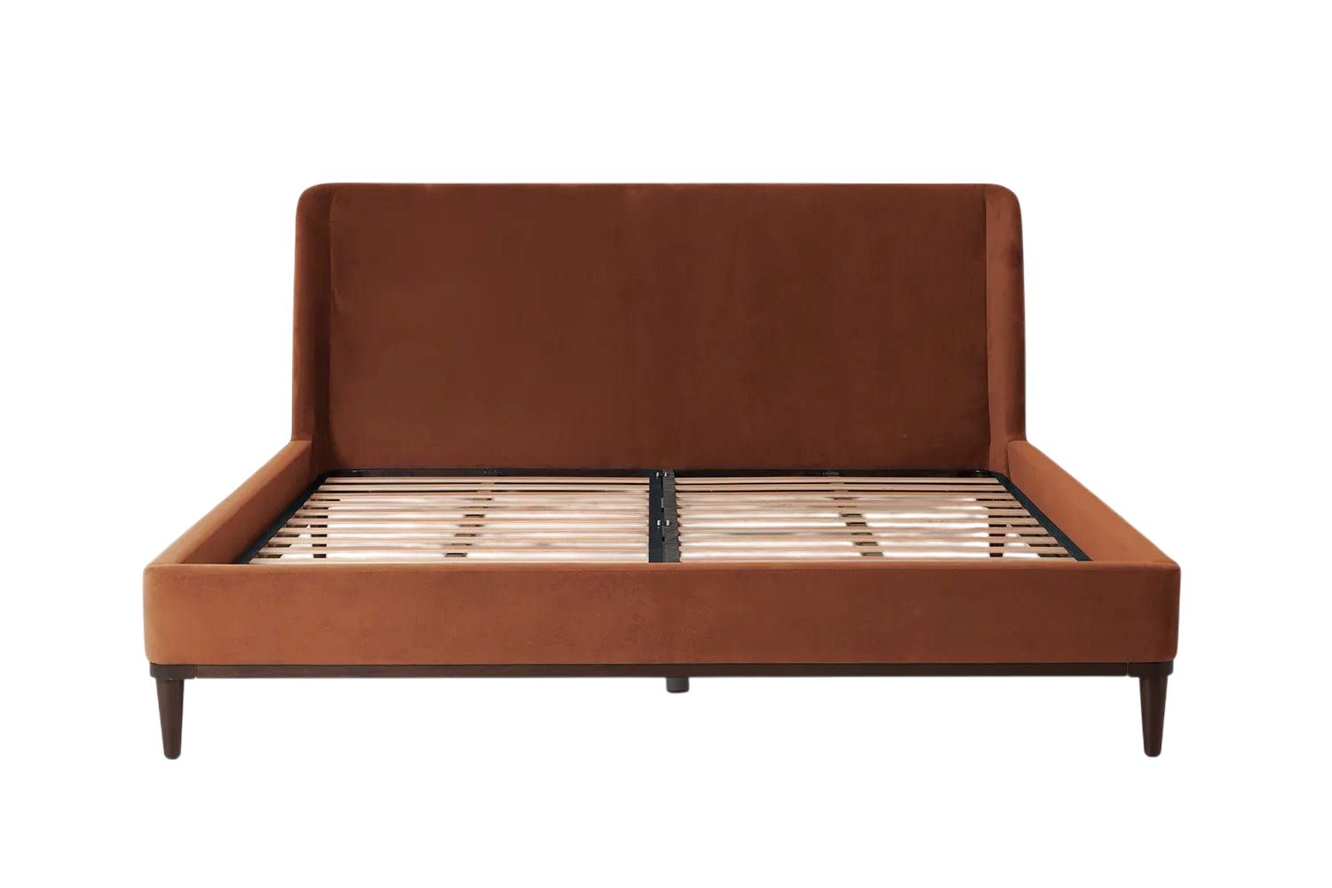 Ava Super King Bed Velvet Umber