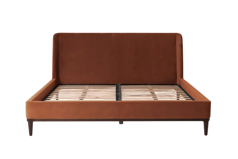Ava Super King Bed Velvet Umber