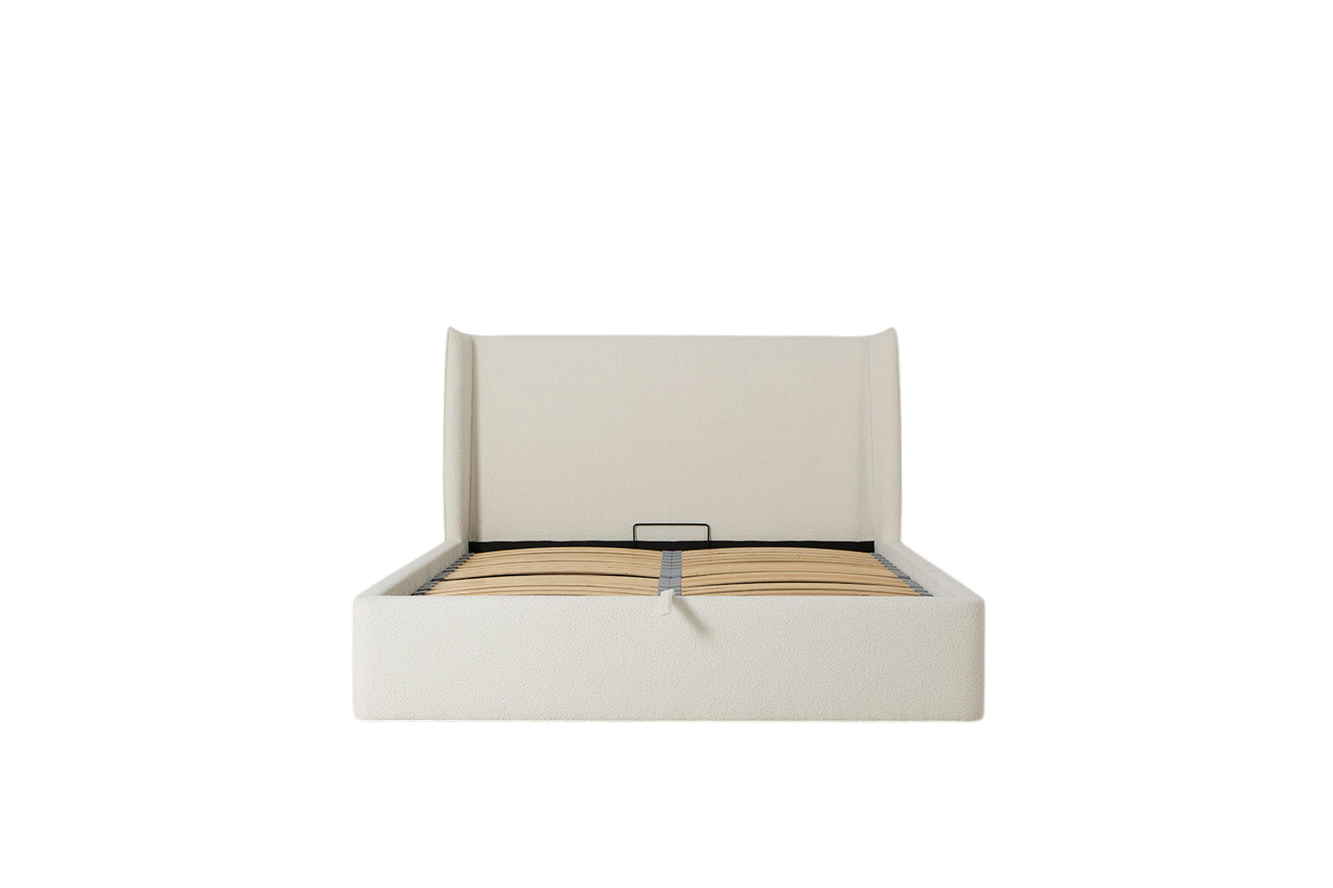 Duke Double Bed — Boucle Ivory