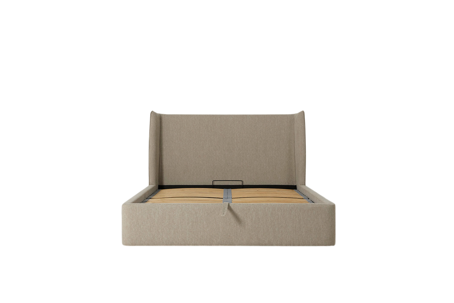 Duke Double Bed — Linen Pumice