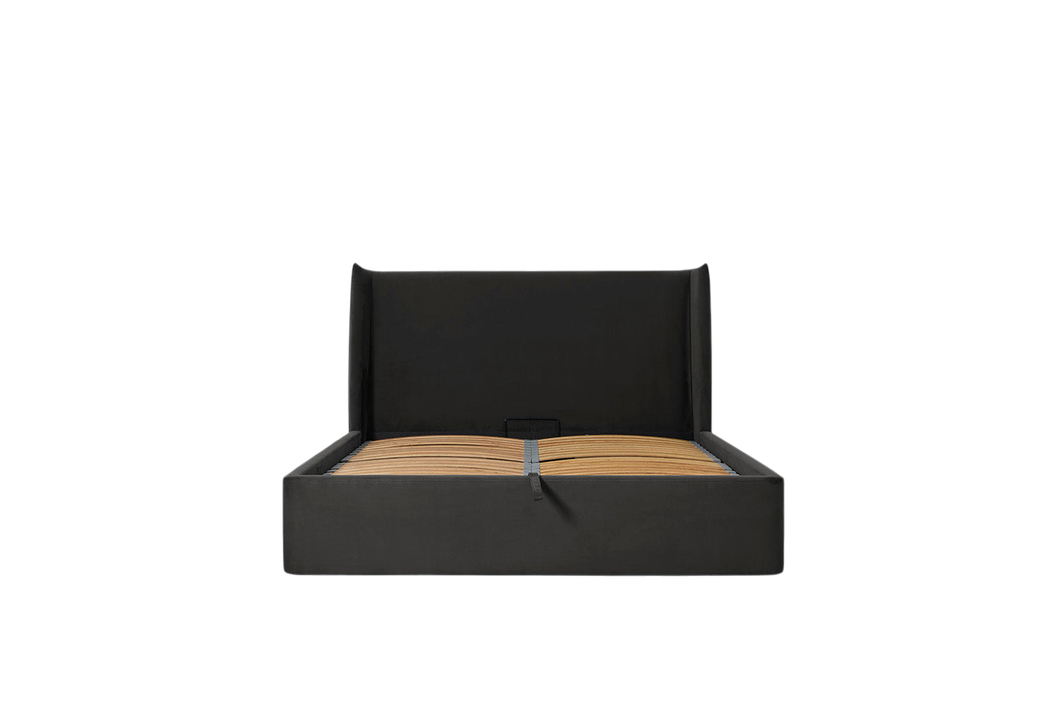 Duke Double Bed — Velvet Charcoal