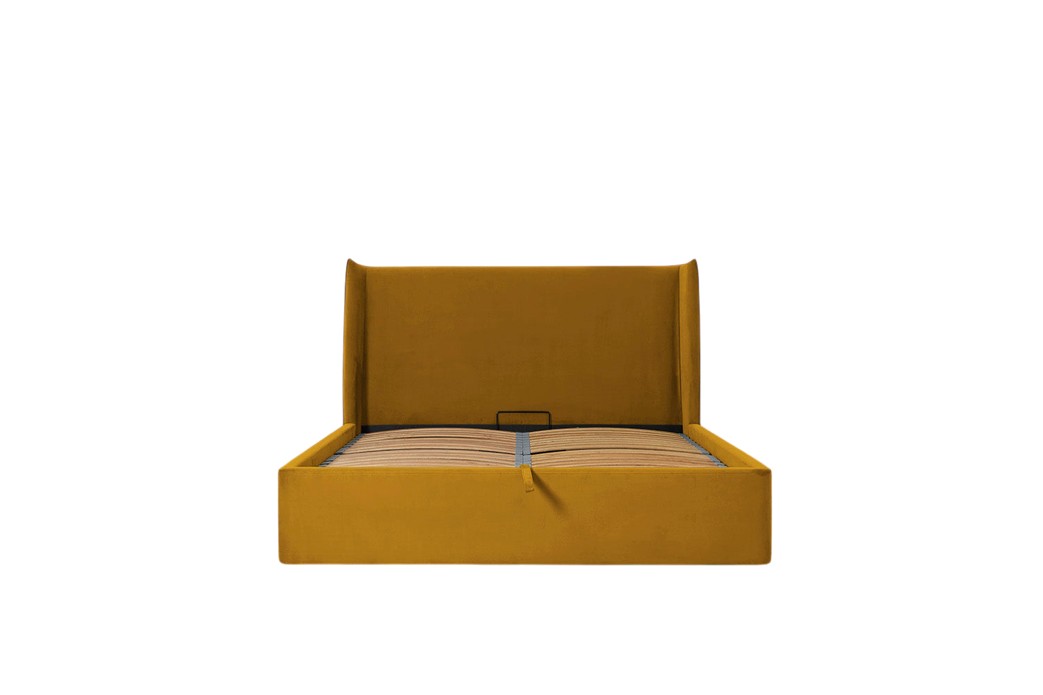 Duke Double Bed — Velvet Mustard