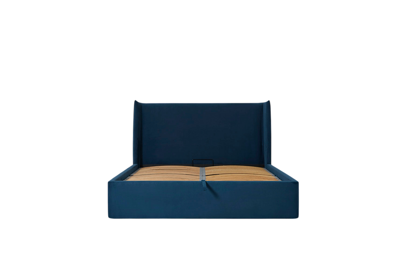 Duke Double Bed — Velvet Teal