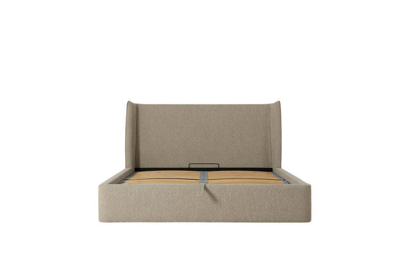 Duke King Bed — Linen Pumice