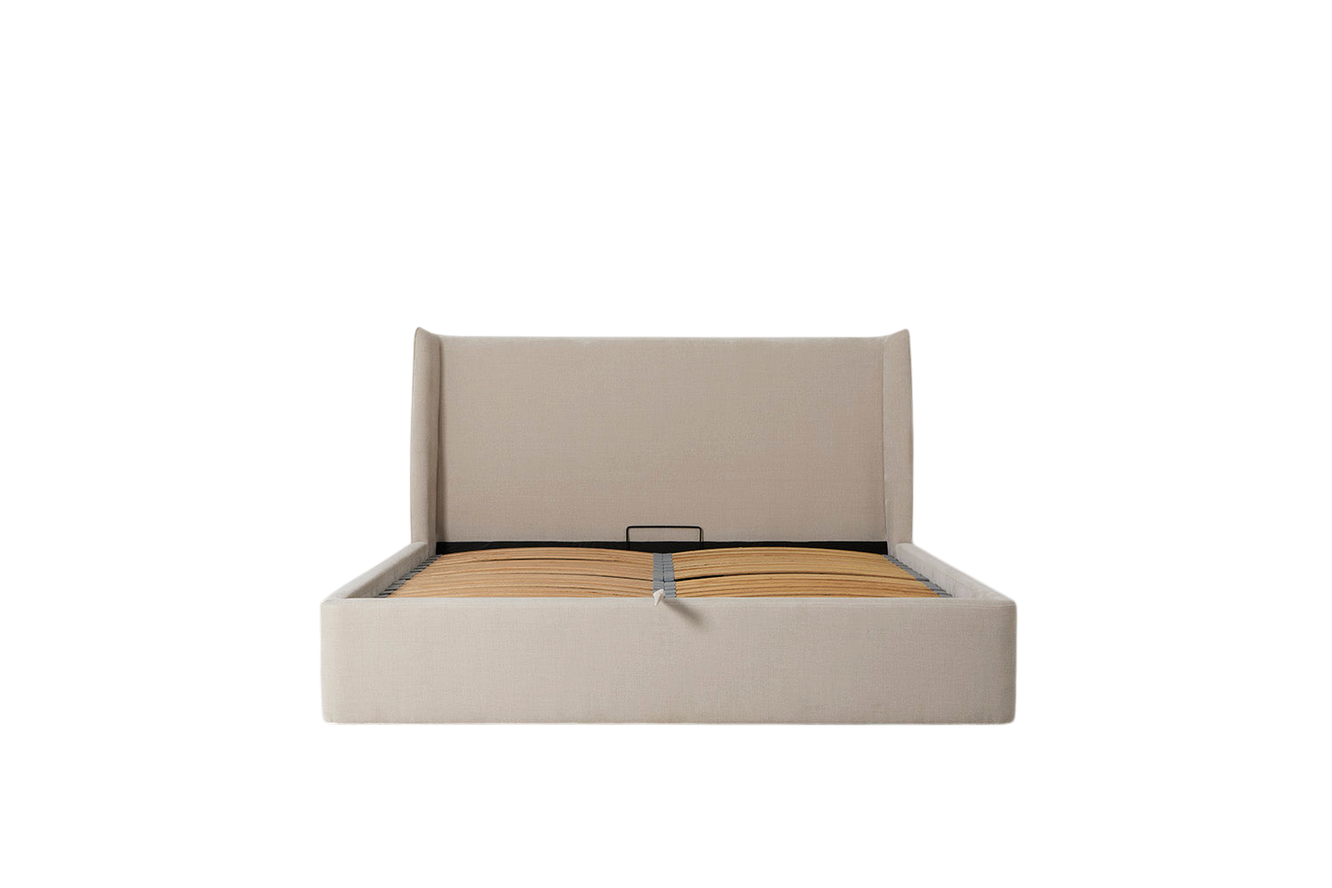 Duke King Bed — Mottled Velvet Chalk