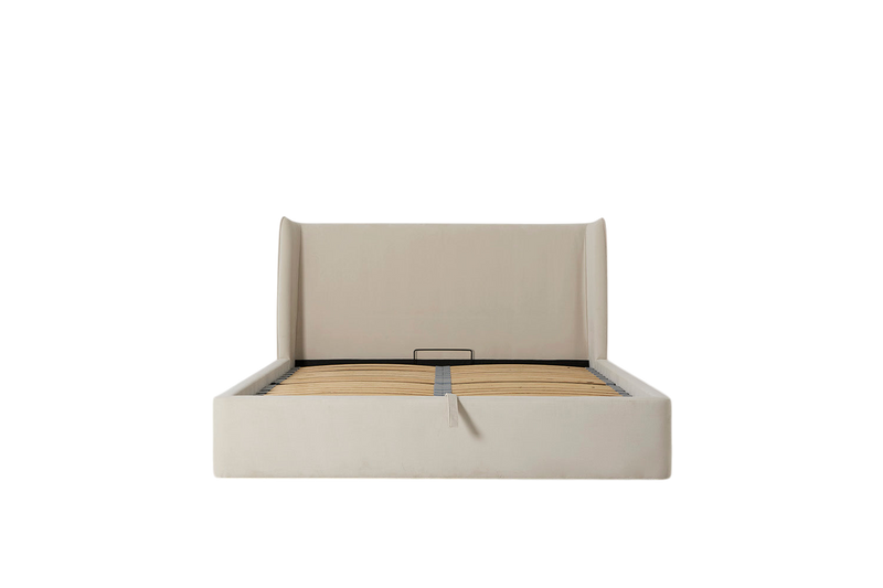 Duke King Bed — Velvet Bone
