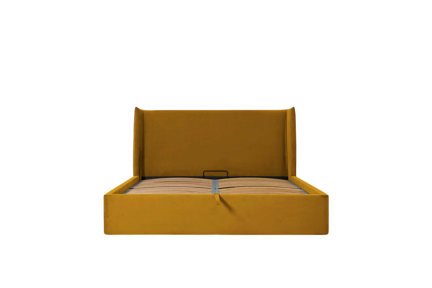 Duke King Bed — Velvet Mustard