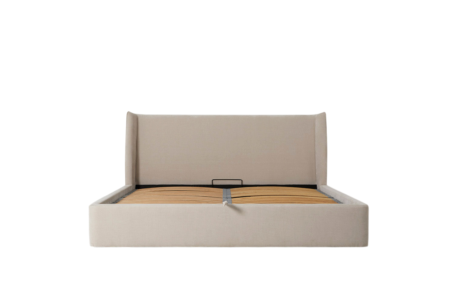 Duke Super King Bed — Mottled Velvet Chalk