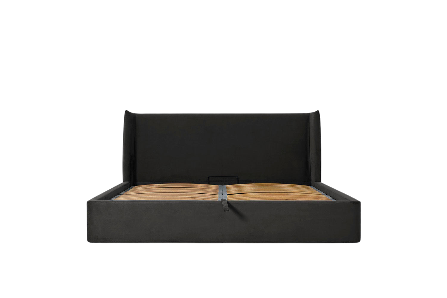 Duke Super King Bed — Velvet Charcoal