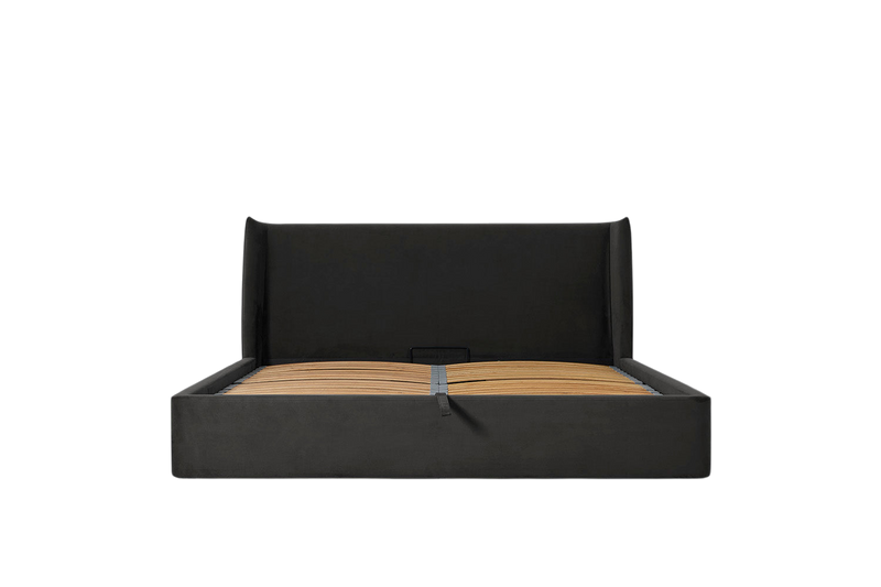 Duke Super King Bed — Velvet Charcoal