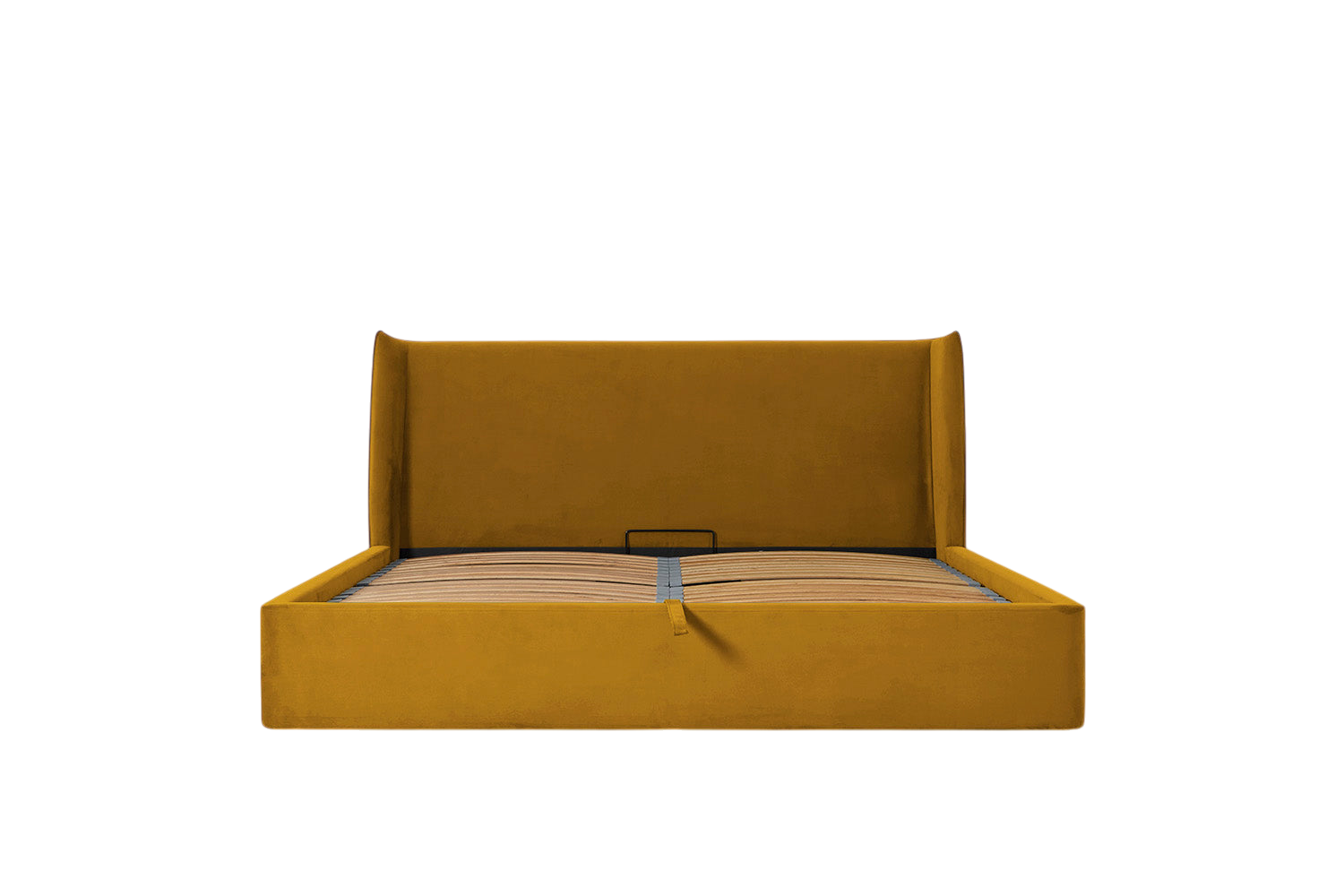 Duke Super King Bed — Velvet Mustard