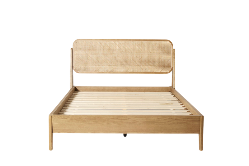 Quill Double Bed — Oyster Ash Oak