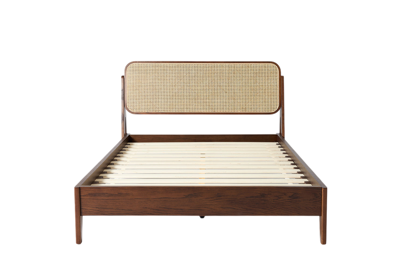 Quill Double Bed — Walnut Walnut