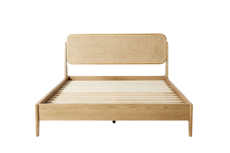 Quill King Bed — Oyster Ash Oak