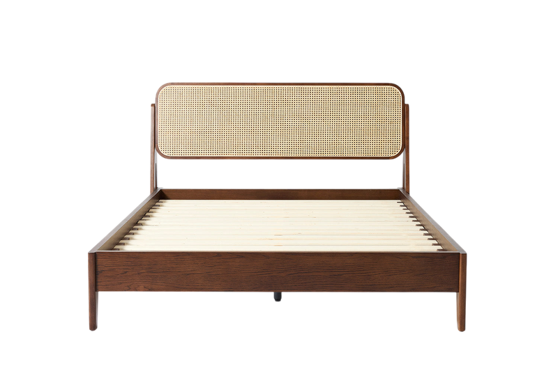 Quill King Bed — Walnut Walnut
