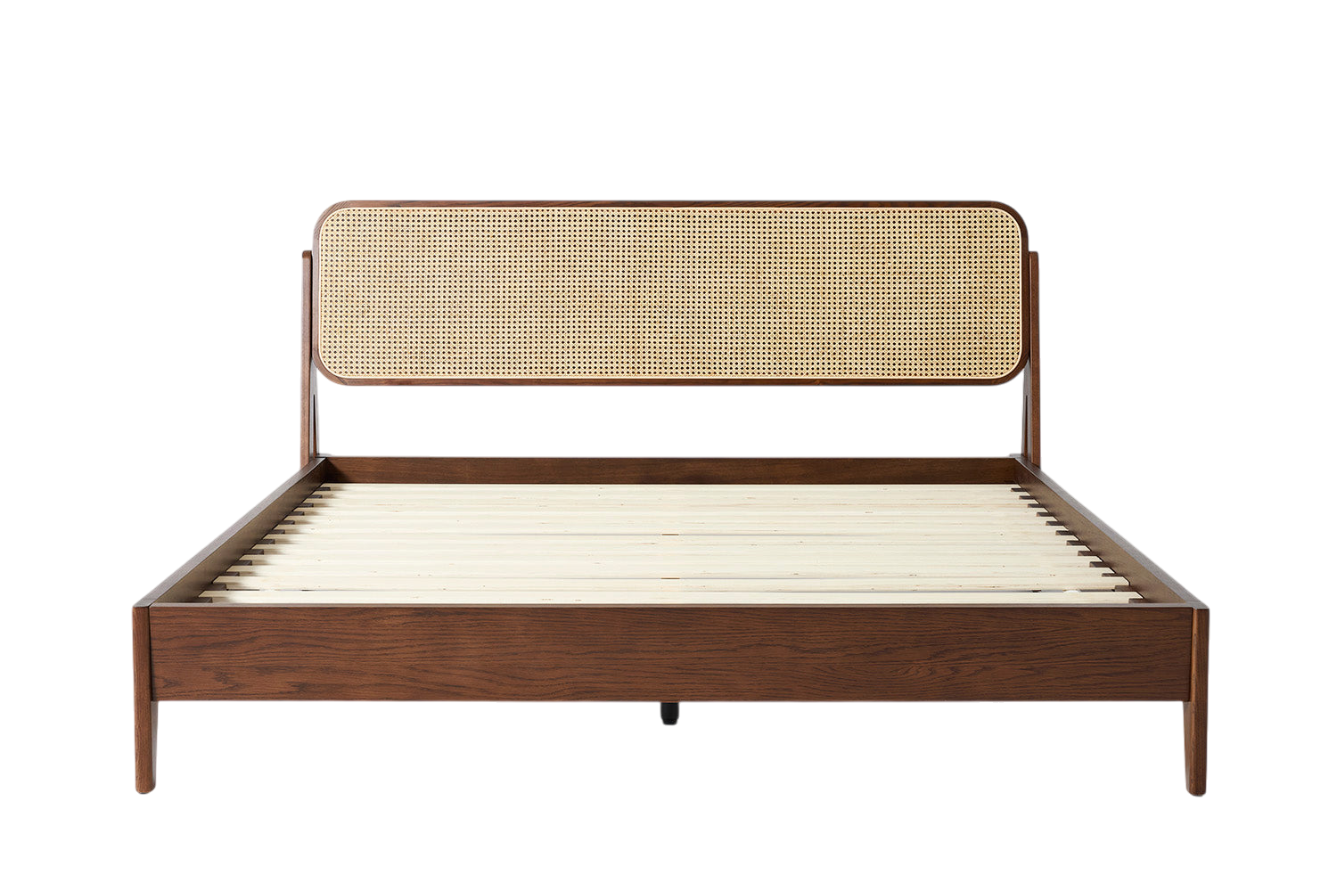 Quill Super King Bed — Walnut Walnut