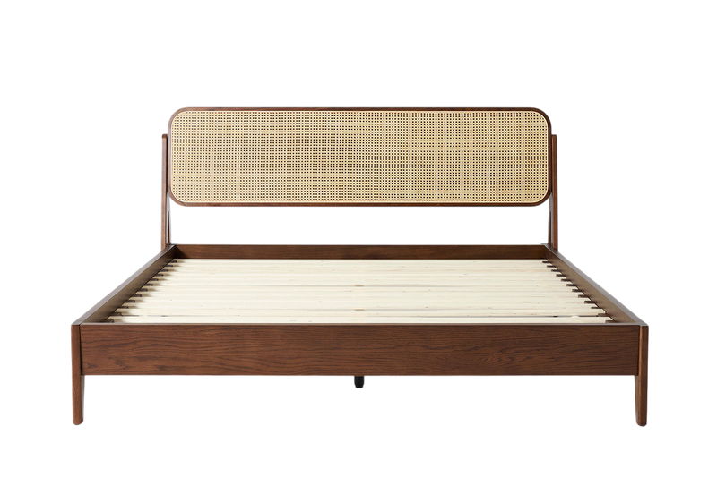 Quill Super King Bed — Walnut Walnut