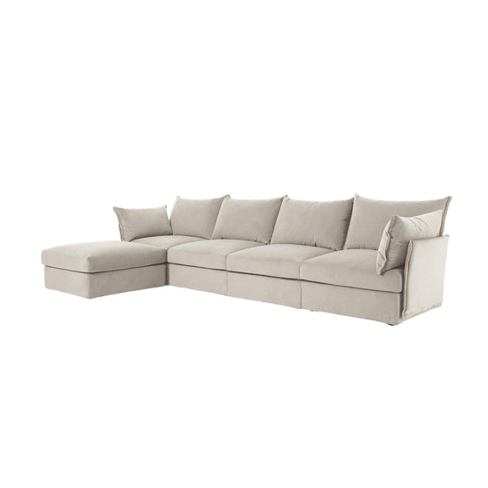 Model 06 4 Seater Chaise Sofa Velvet
