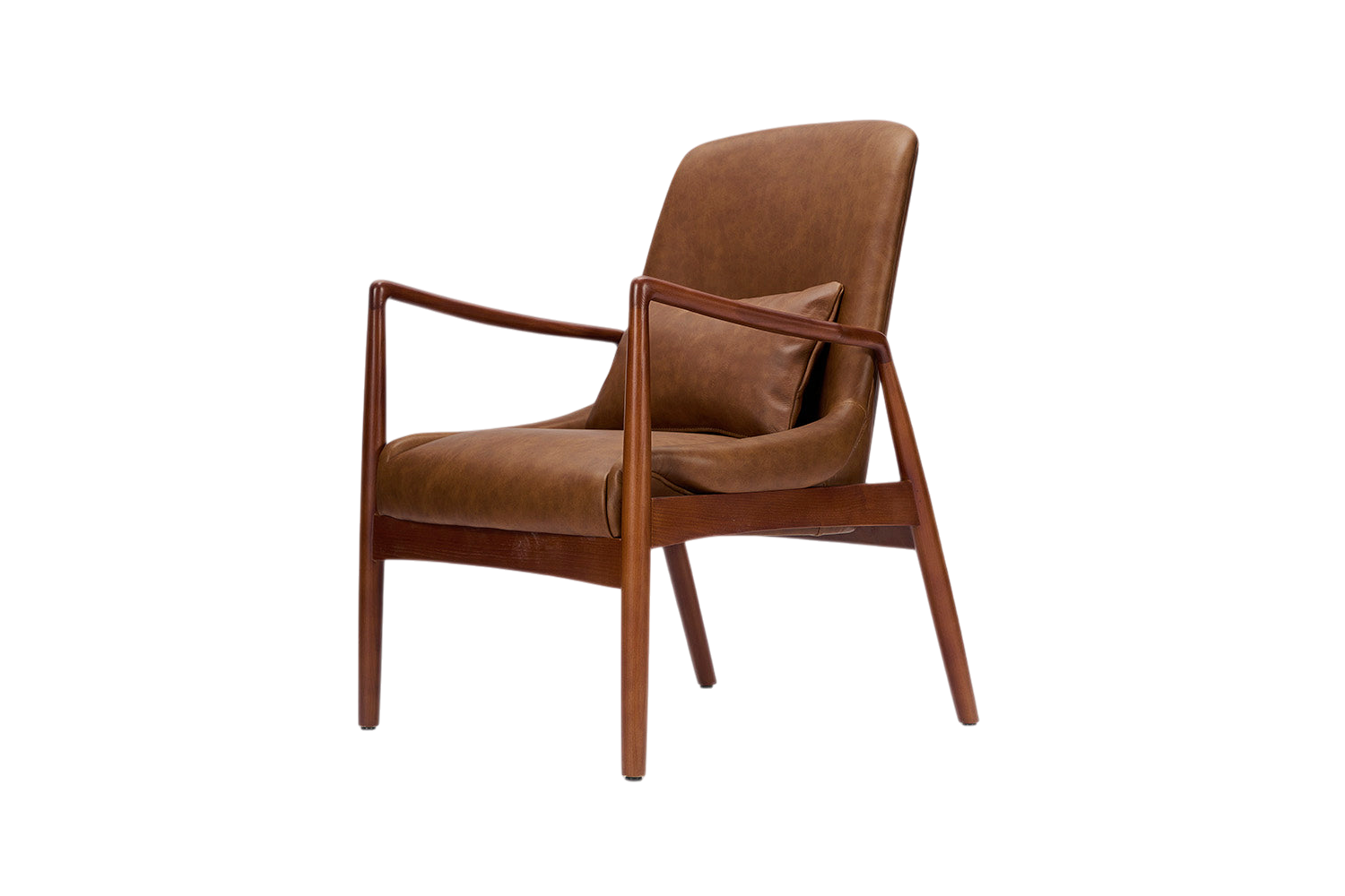 Charles Armchair — Real Leather Maple