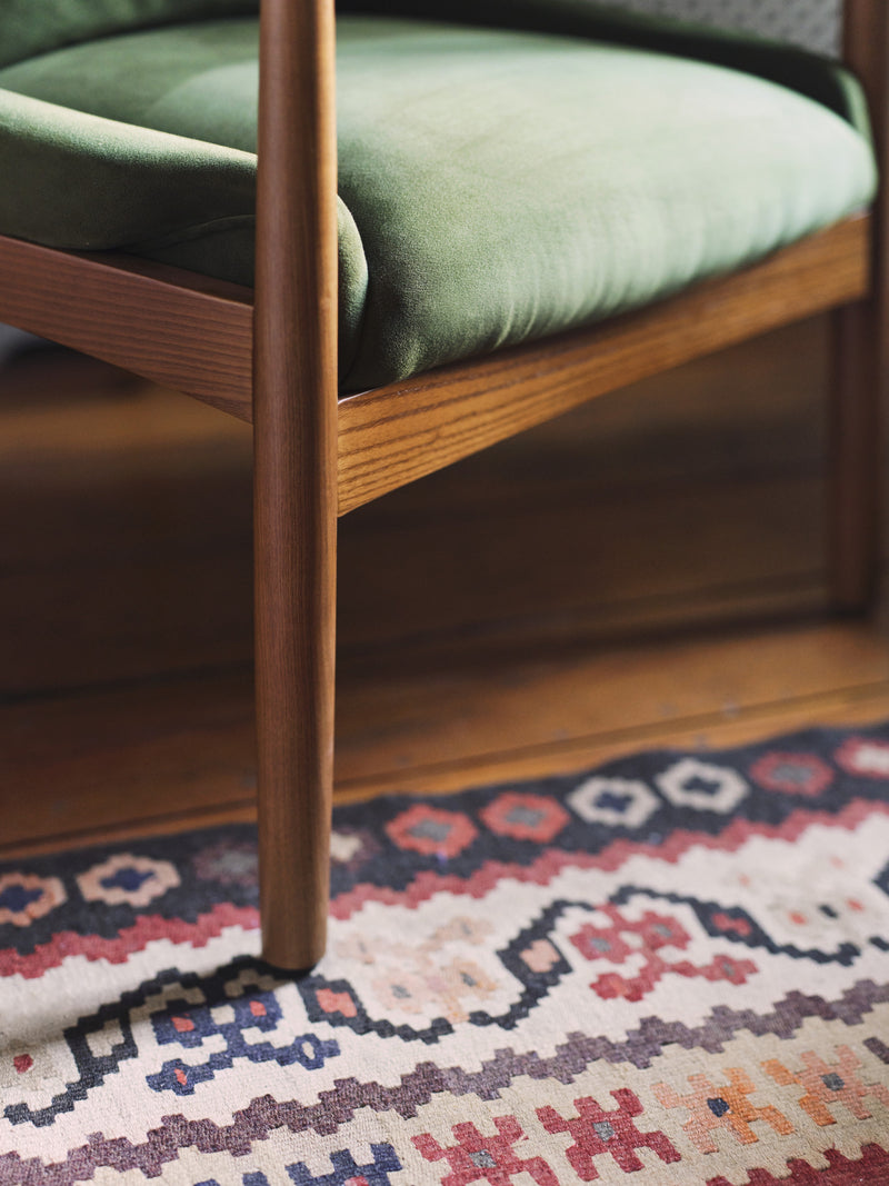Charles Armchair Velvet Vine lifestyle