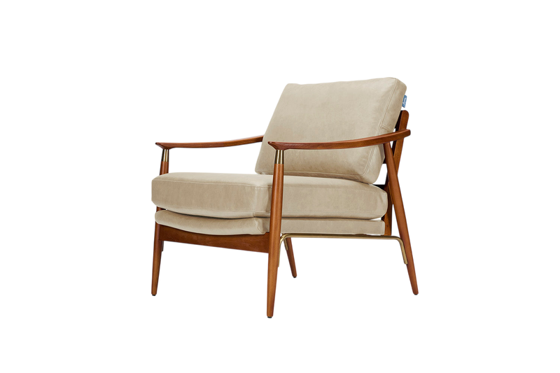 Marlowe Accent Chair — Real Leather Oyster