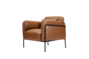 Dean Accent Chair — Real Leather Maple