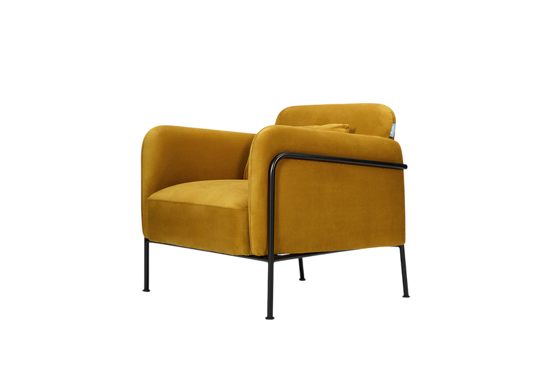 Dean Accent Chair — Velvet Mustard