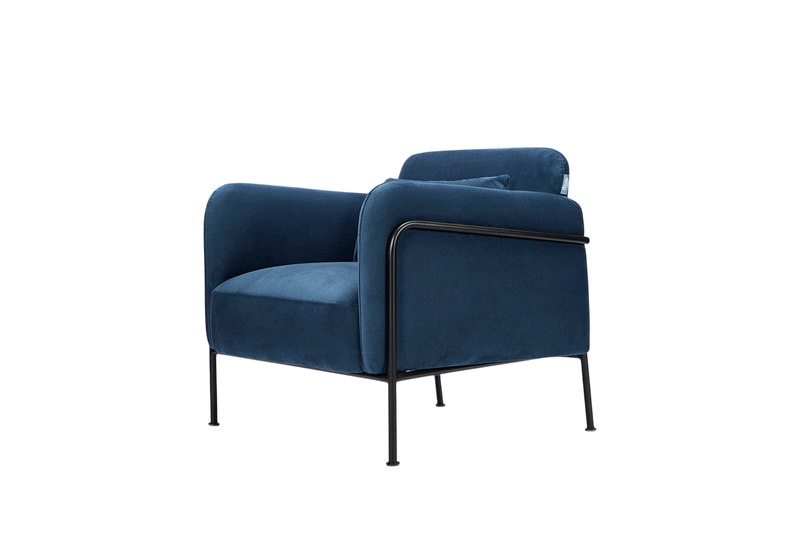 Dean Accent Chair — Velvet Teal