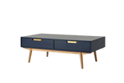 Arne 2-Drawer Coffee Table — Boucle Blue
