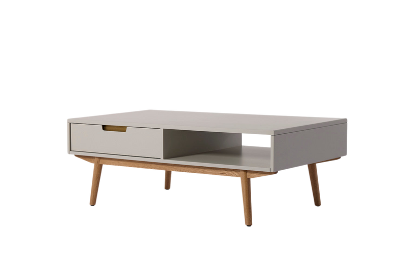 Arne 2-Drawer Coffee Table — Grey Grey