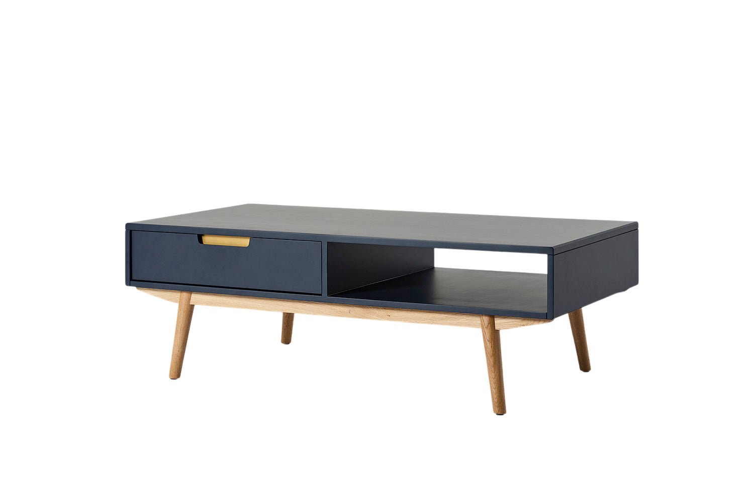 Arne 2-Sliding-Door Coffee Table — Boucle Blue