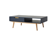 Arne 2-Sliding-Door Coffee Table — Boucle Blue