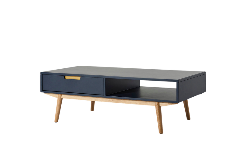 Arne 2-Sliding-Door Coffee Table — Boucle Blue