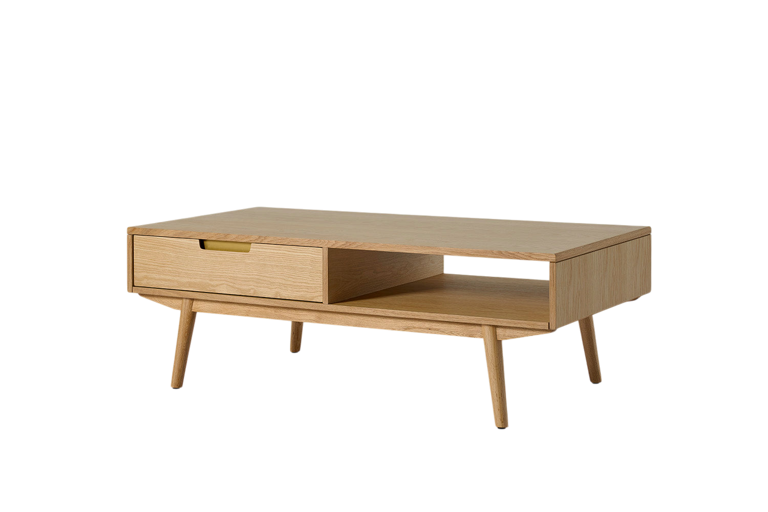 Arne 2-Sliding-Door Coffee Table — Oak Oak