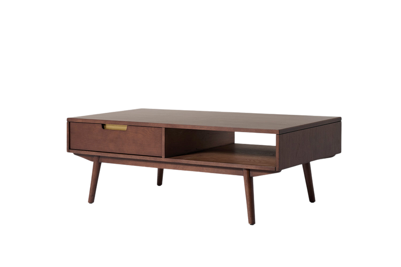 Arne 2-Sliding-Door Coffee Table — Walnut Walnut