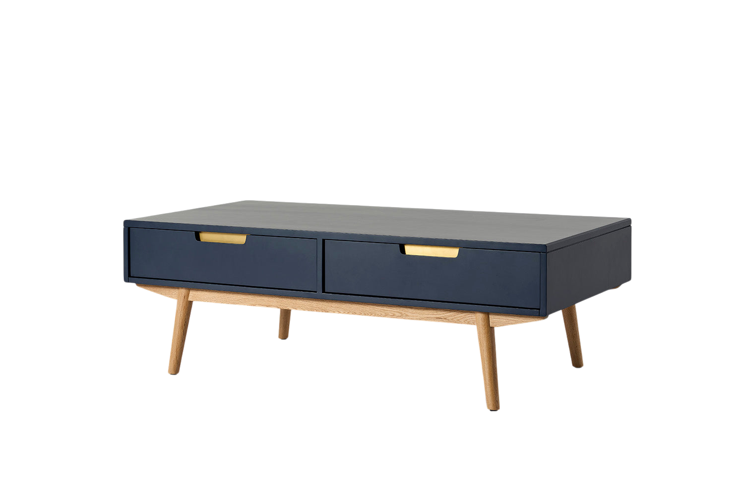 Arne 4-Sliding-Door Coffee Table — Boucle Blue