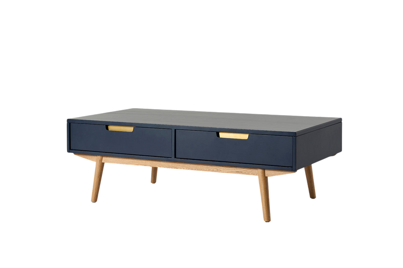 Arne 4-Sliding-Door Coffee Table — Boucle Blue
