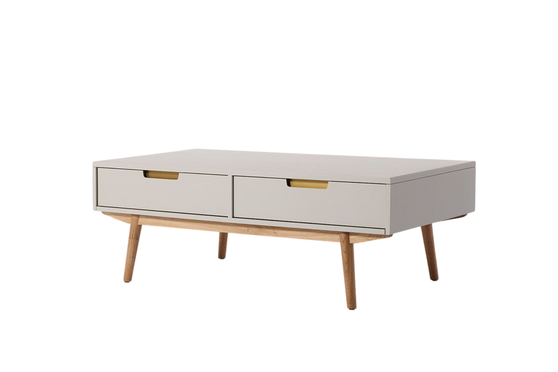 Arne 4-Sliding-Door Coffee Table — Grey Grey