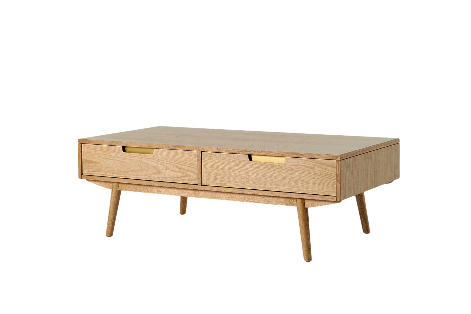 Arne 4-Sliding-Door Coffee Table — Oak Oak