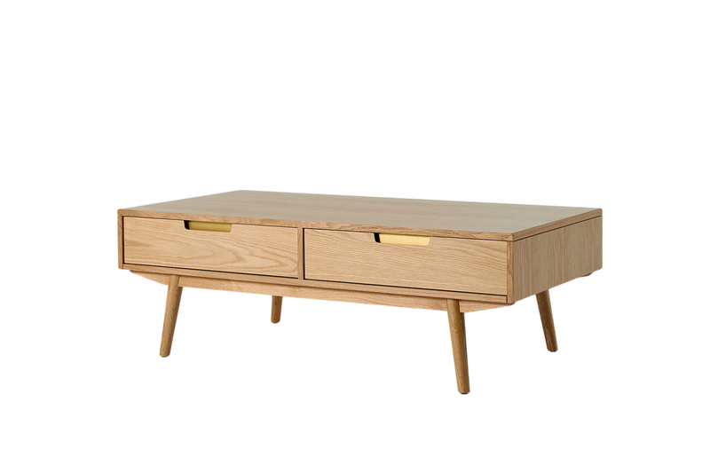 Arne 4-Sliding-Door Coffee Table — Oak Oak