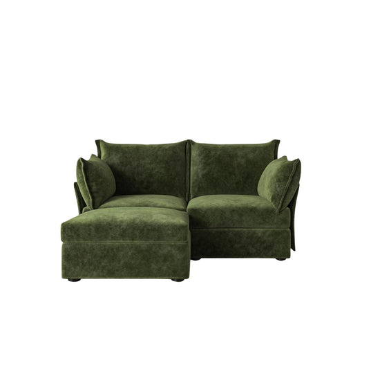 Model 06 2 Seater Chaise Sofa Mottled Velvet