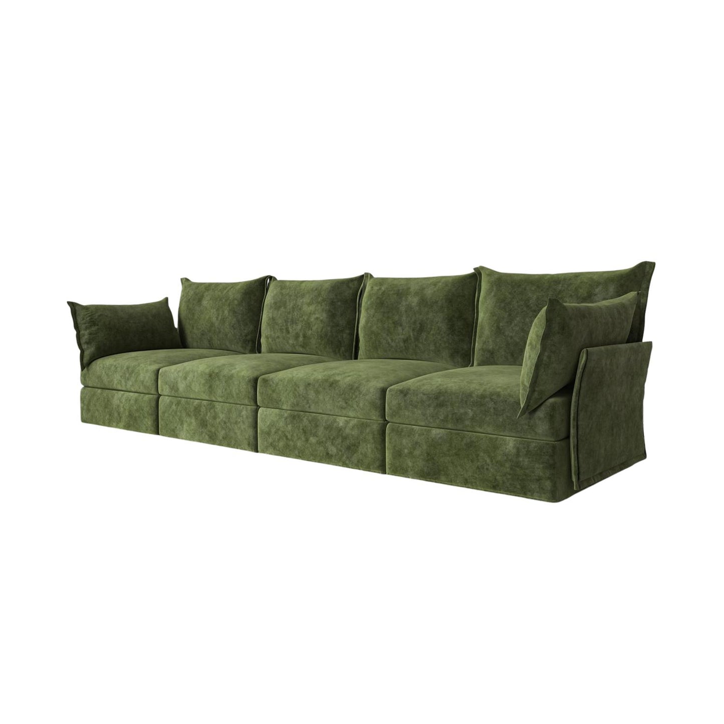 Model 06 4 Seater Sofa Mottled Velvet